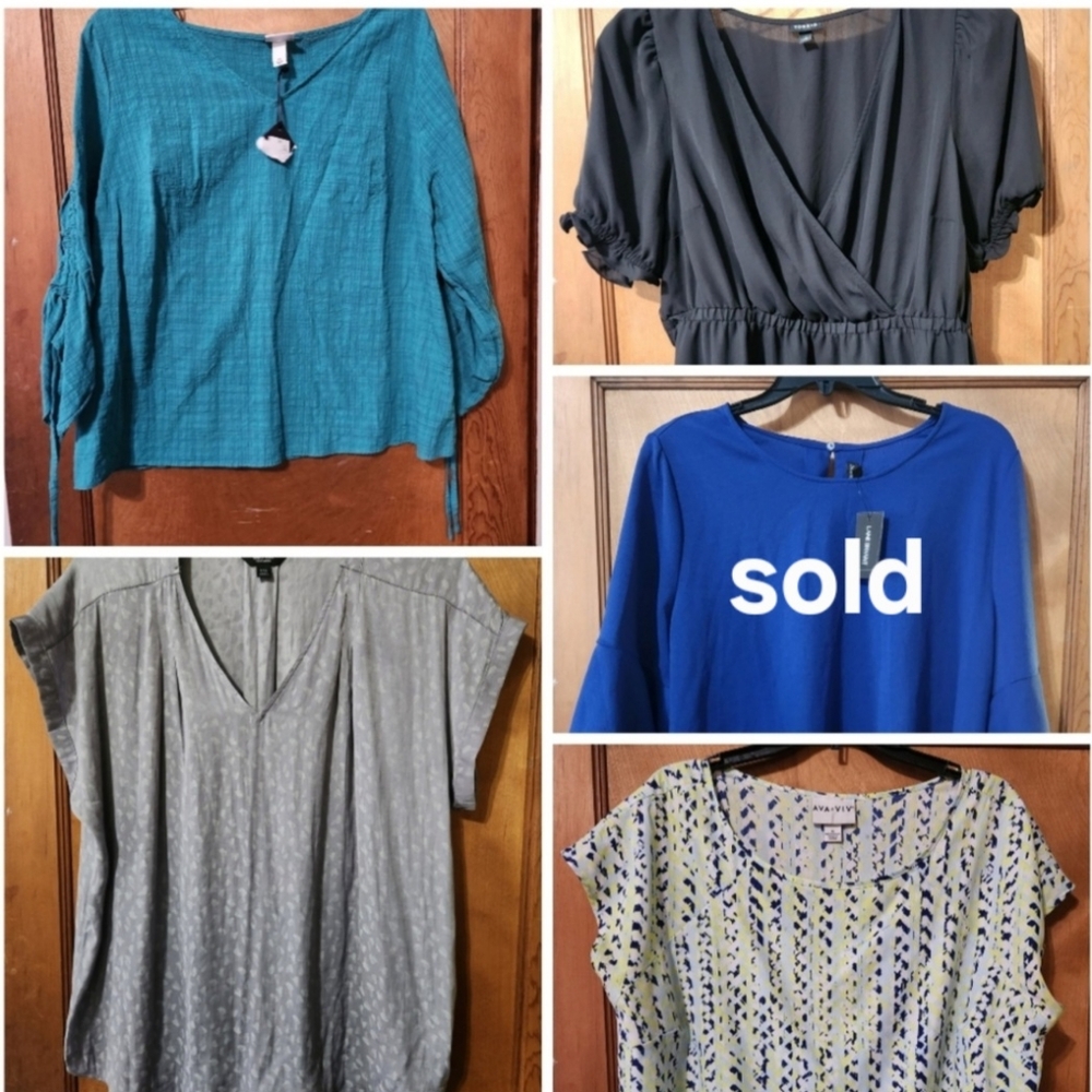 Plus size bundle of four tops, sz 16/1X